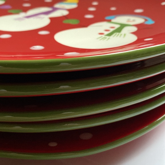 Lot of Pier 1 dinner plates. Snowball design. EUC. Set of 5 - Picture 6 of 6